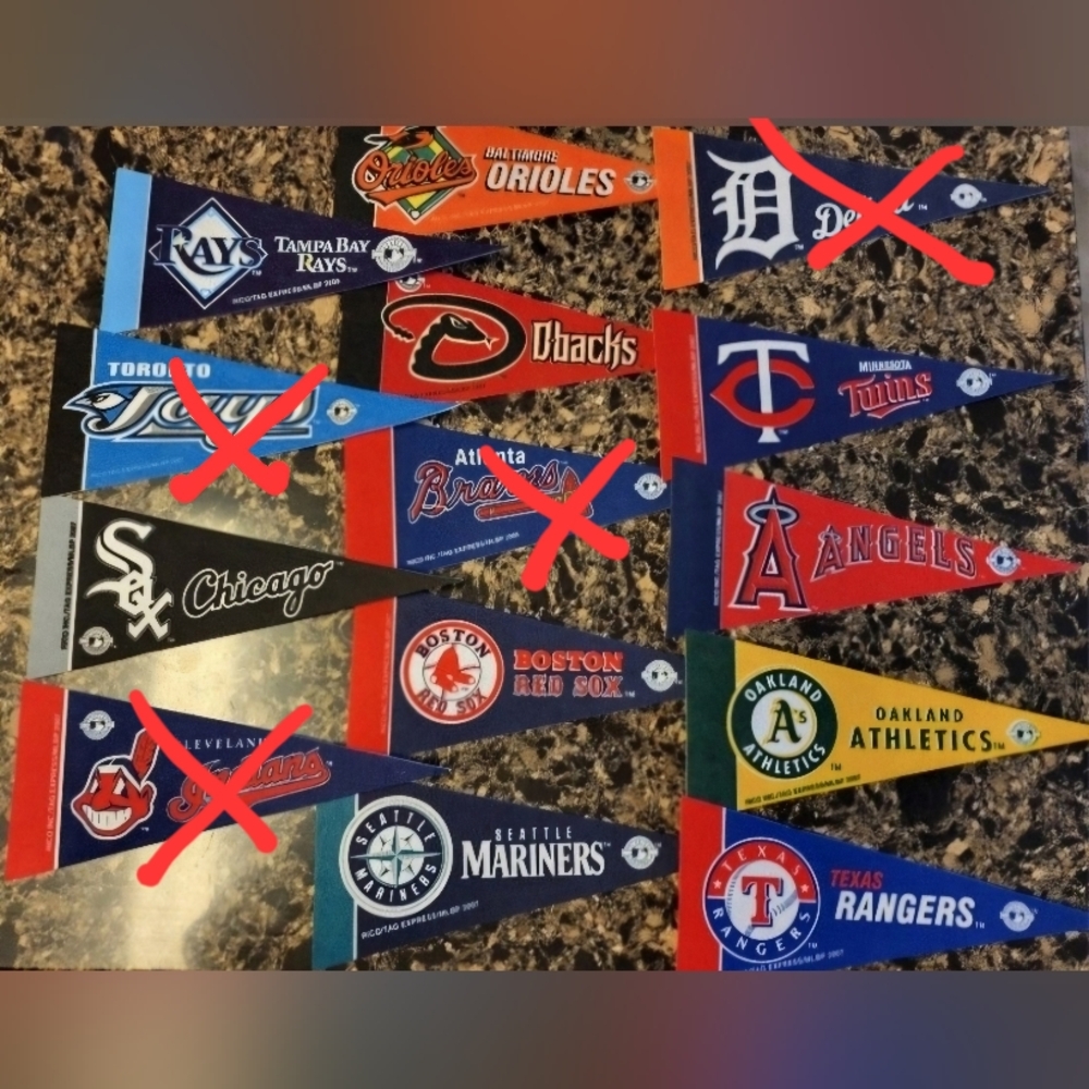 MLB Pennant Vintage BUYERS CHOICE OF 1- NWOT - Picture 2 of 4